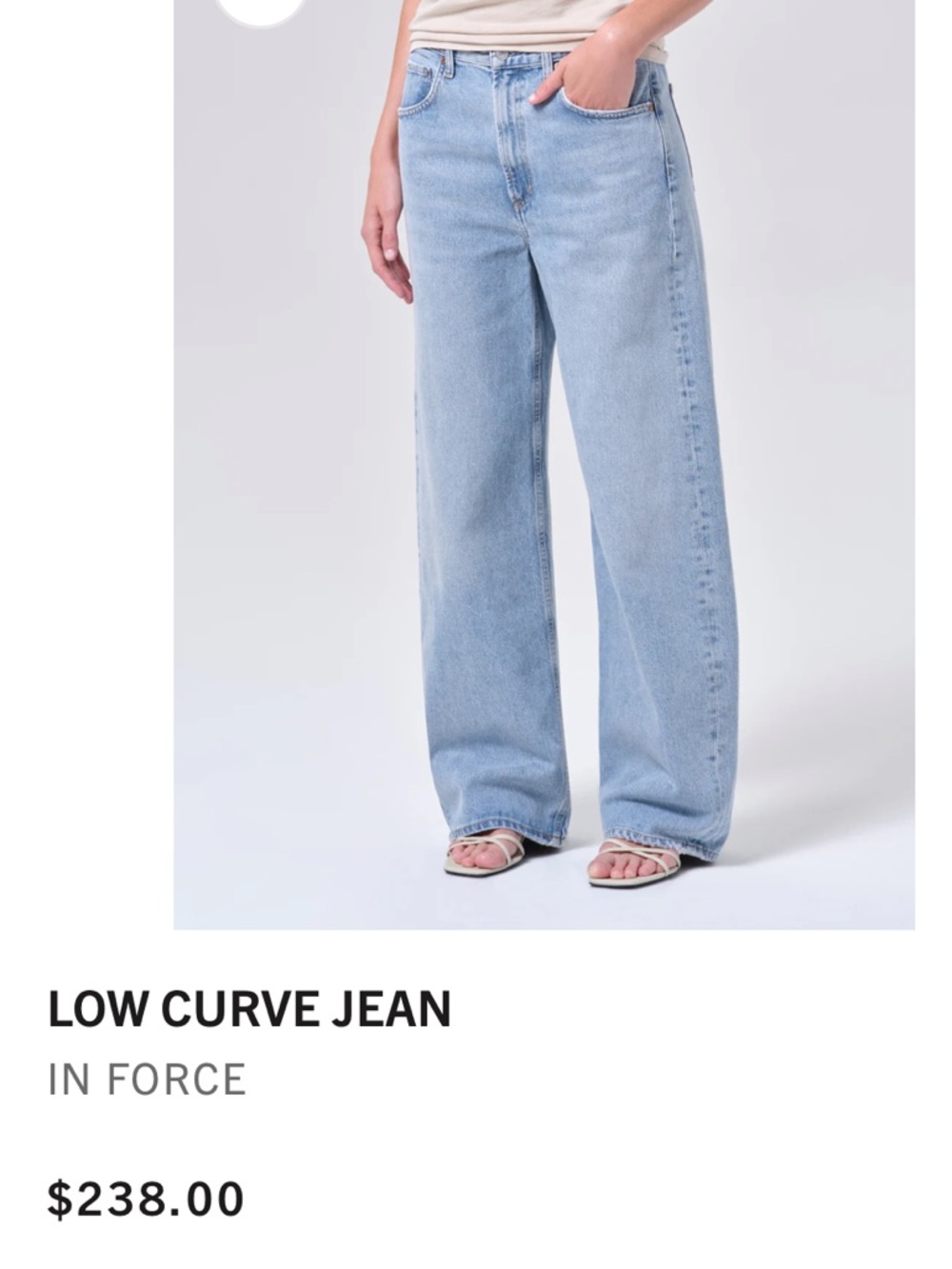 Agolde Low Curve Wide-Leg Jeans in Force